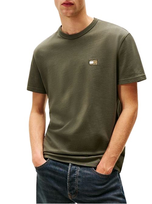 T-shirt verde in cotone Tommy Jeans | DM0DM203220H7